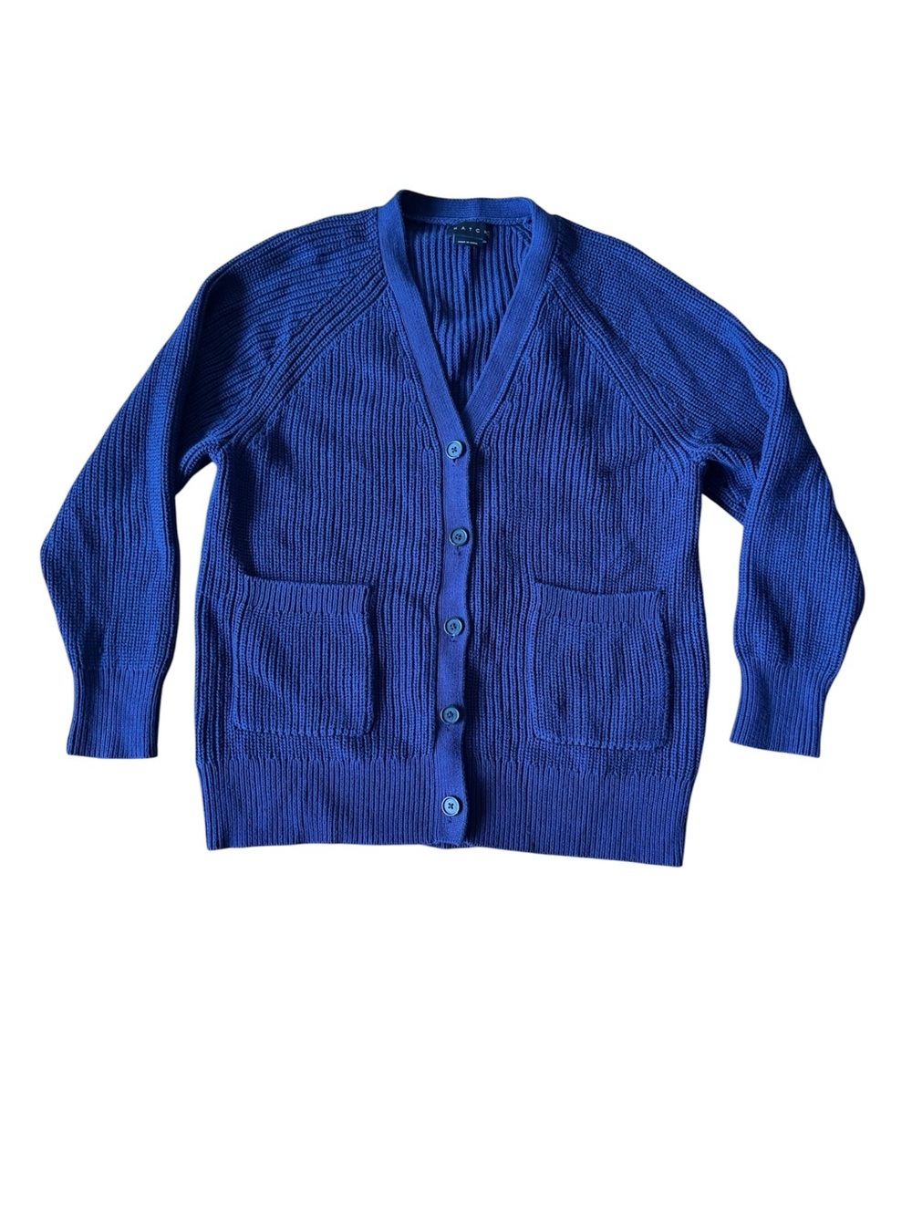 Hatch Maternity Nursing Friendly Marlow Cardigan Cotton Blue Button Down